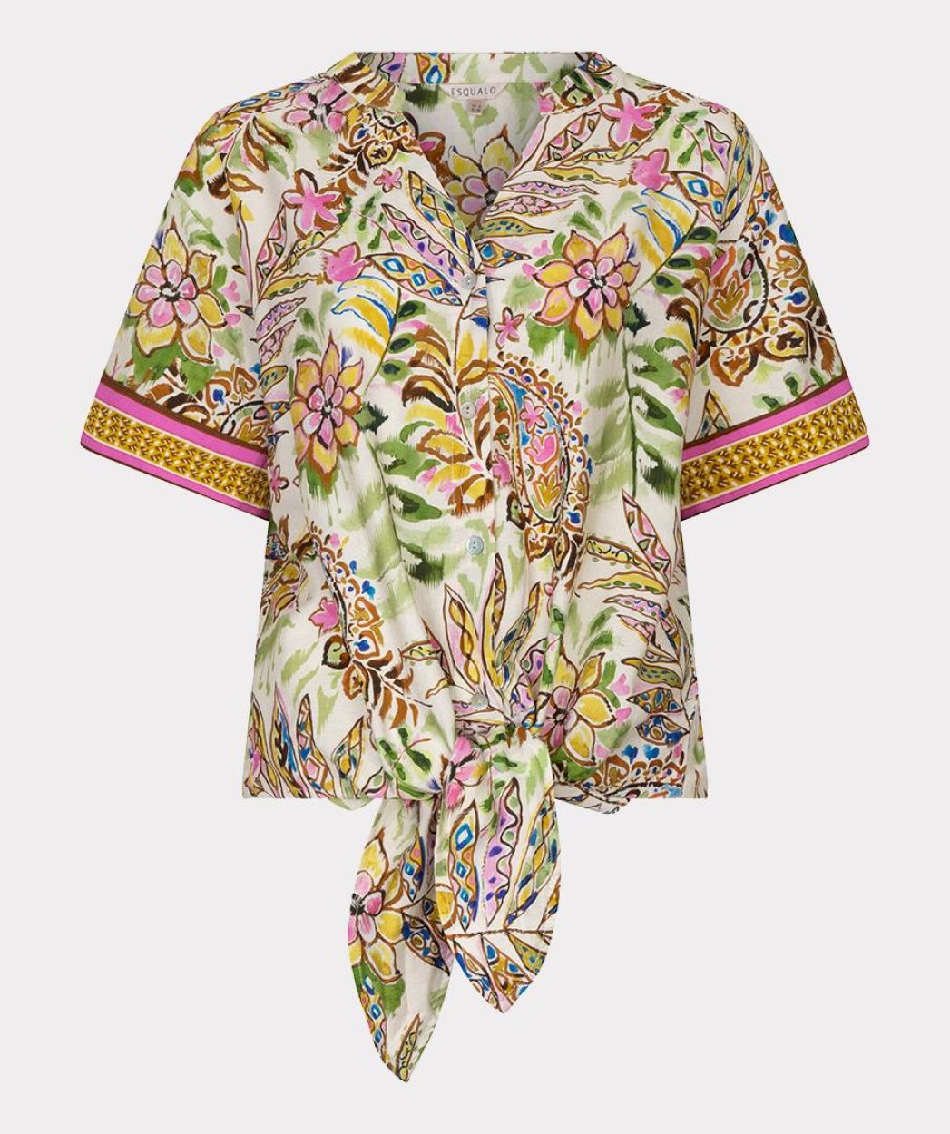 Blouse Knot Jungle Print