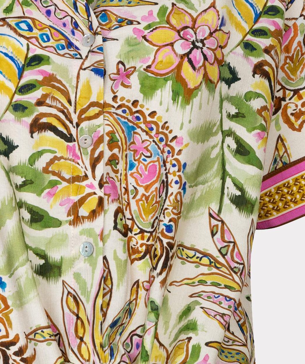 Blouse Knot Jungle Print
