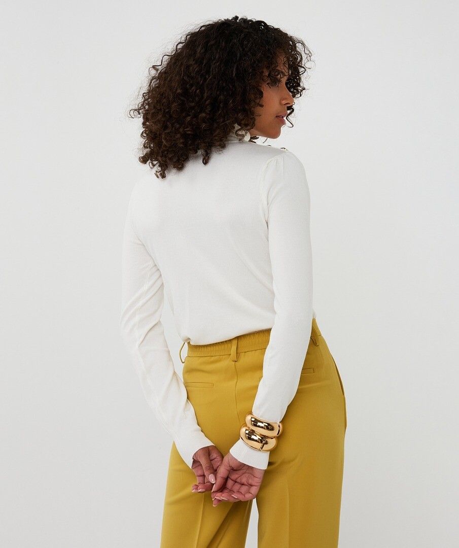 Turtleneck with Shoulder Buttons