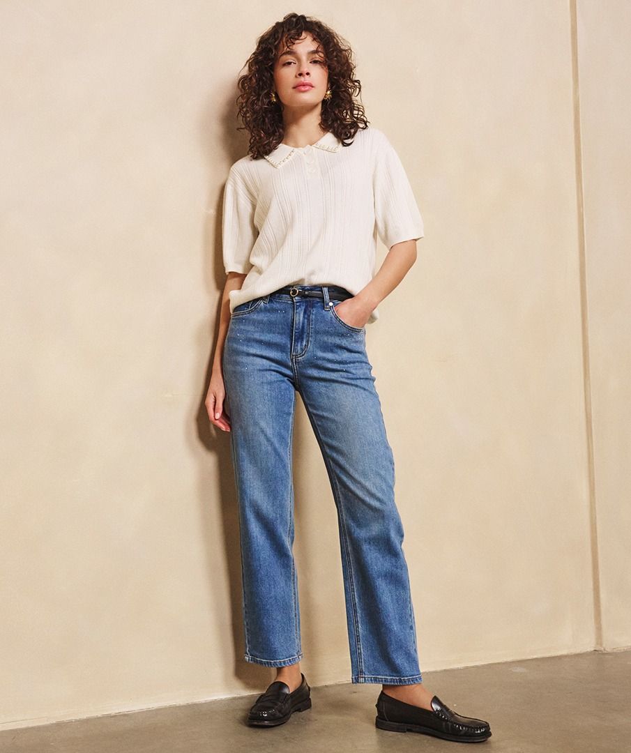 Straight Embellished Jeans