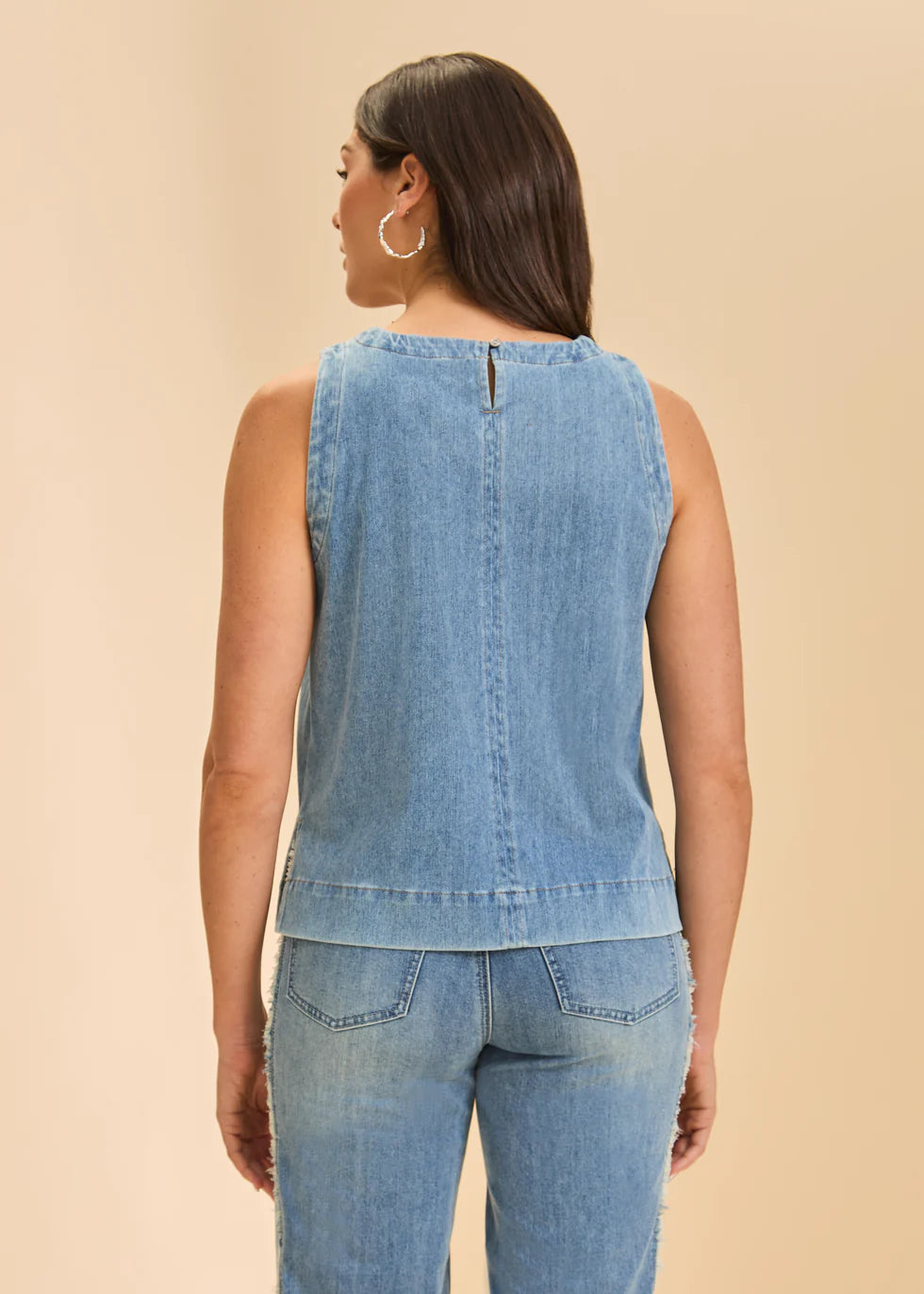 Sleeveless Top, Light Denim