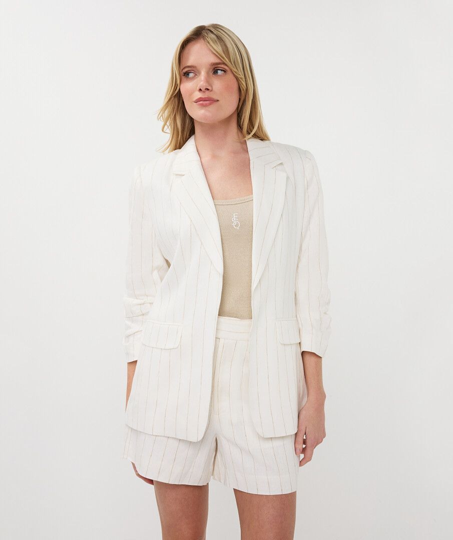Linen Blazer Striped