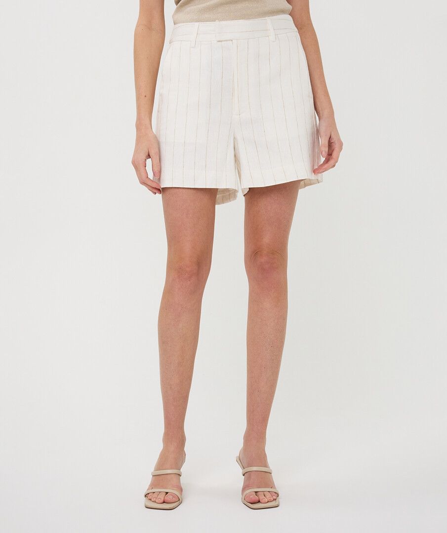 Linen Striped Shorts
