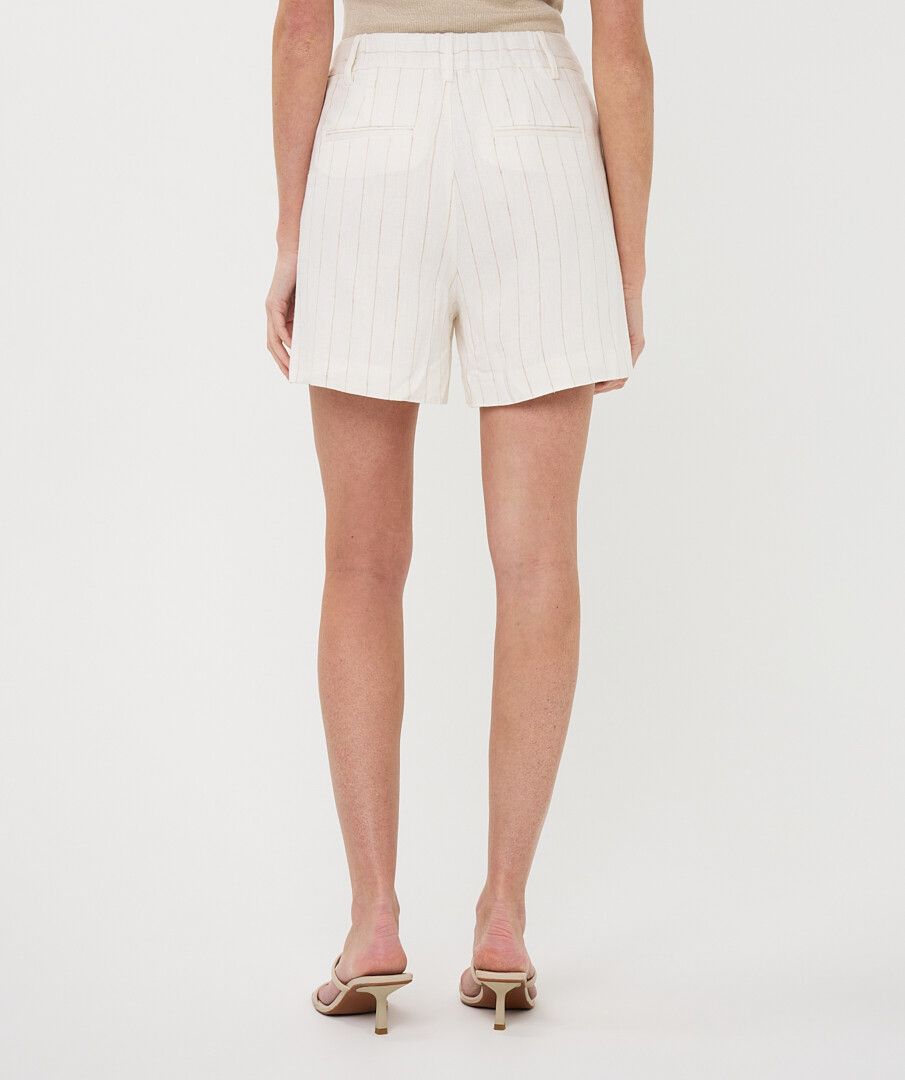 Linen Striped Shorts
