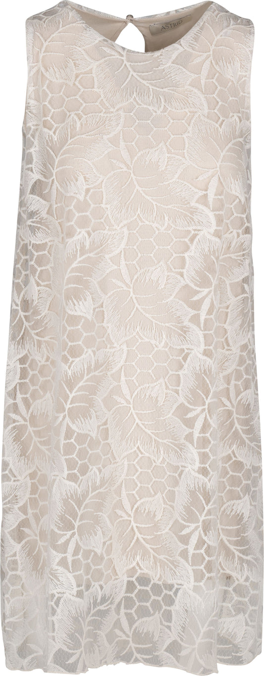 Sheer Overlay Shift Dress