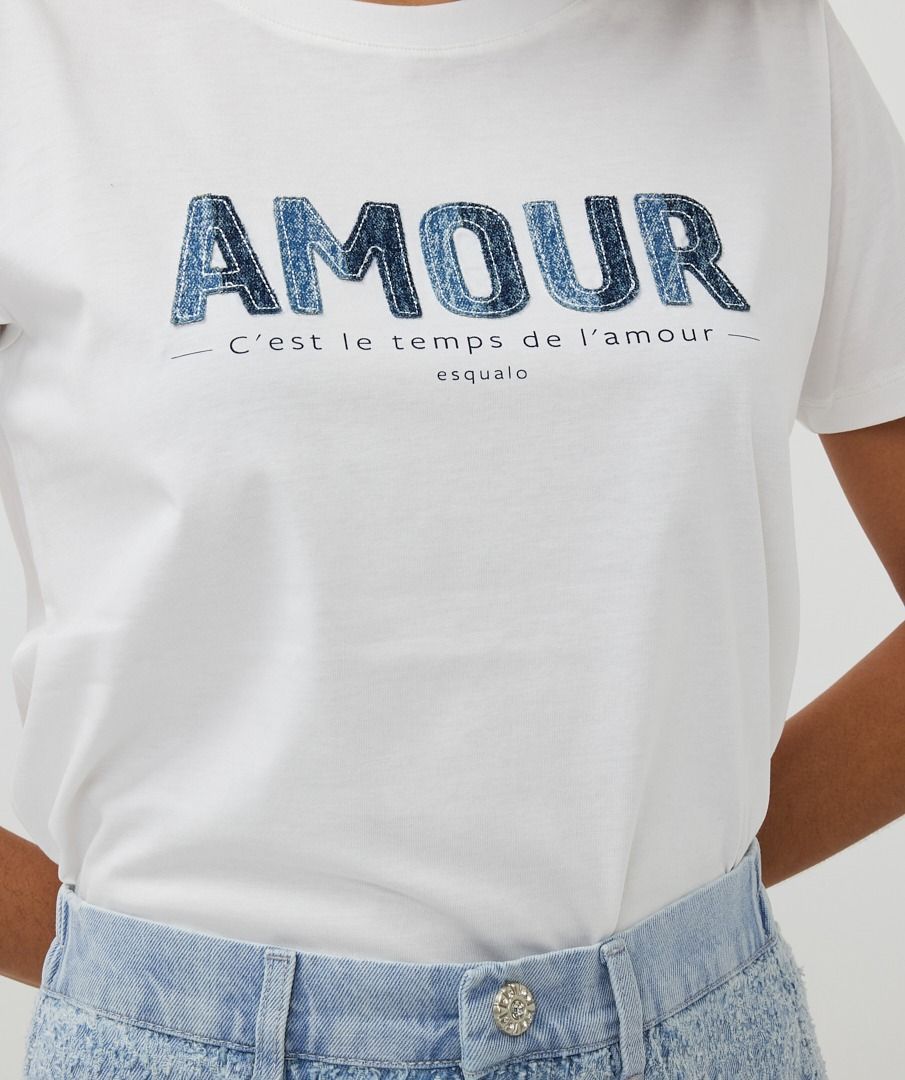 Denim Patched T Shirt