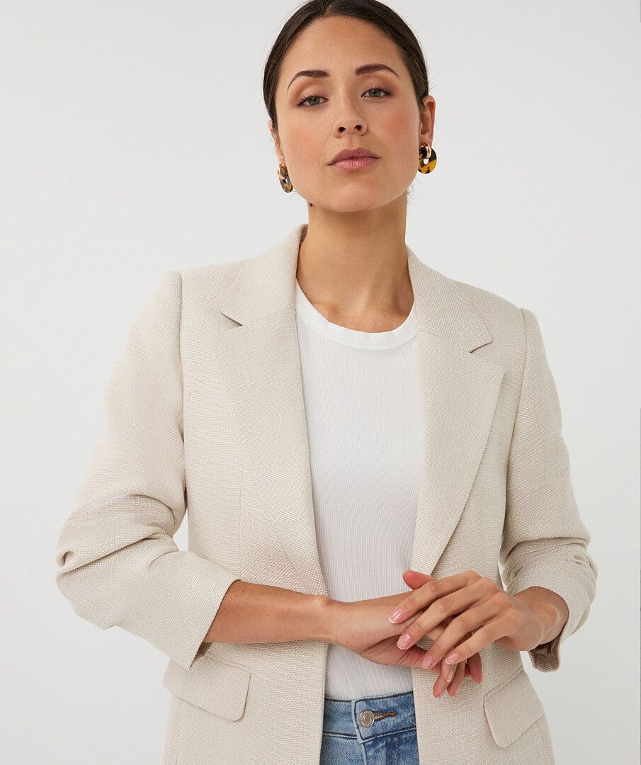 Blazer Linen Look