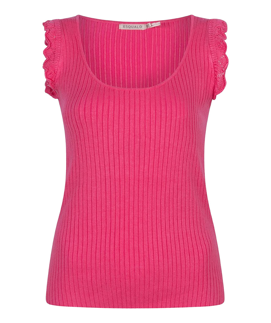 Top Rib Crochet Volant