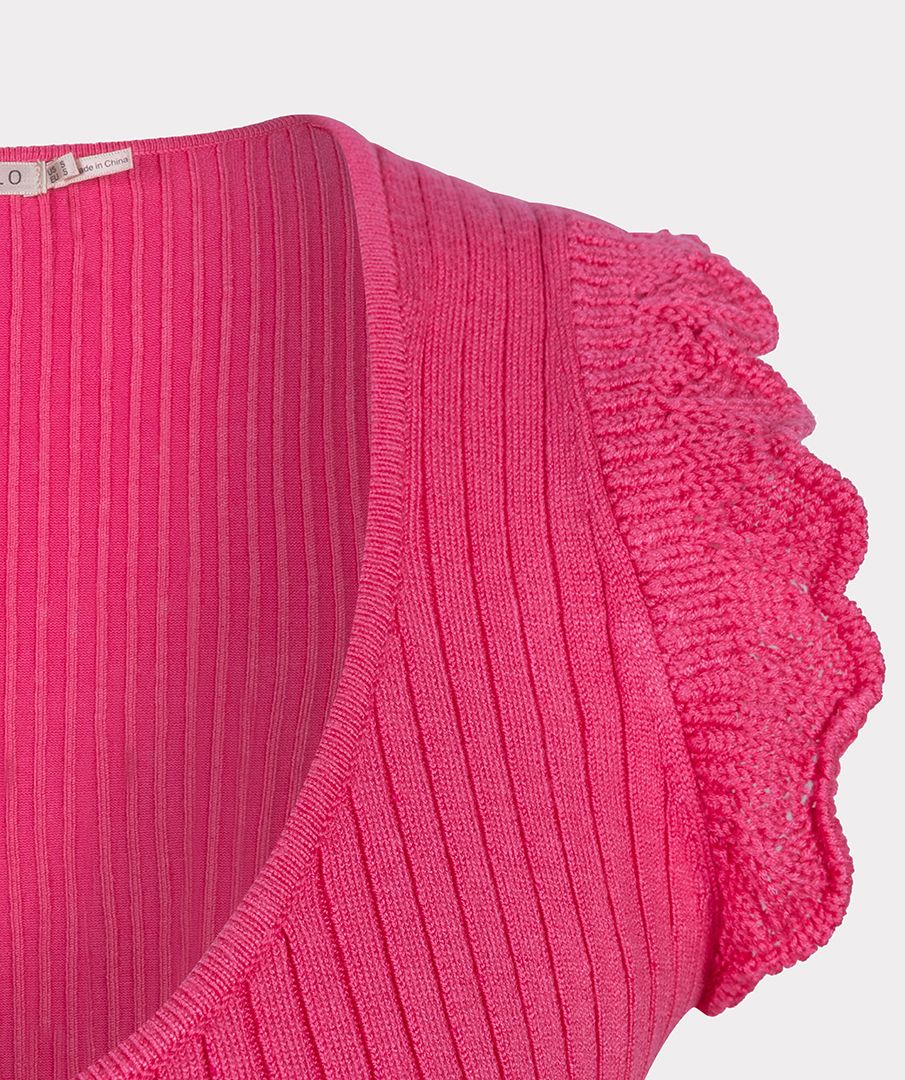 Top Rib Crochet Volant